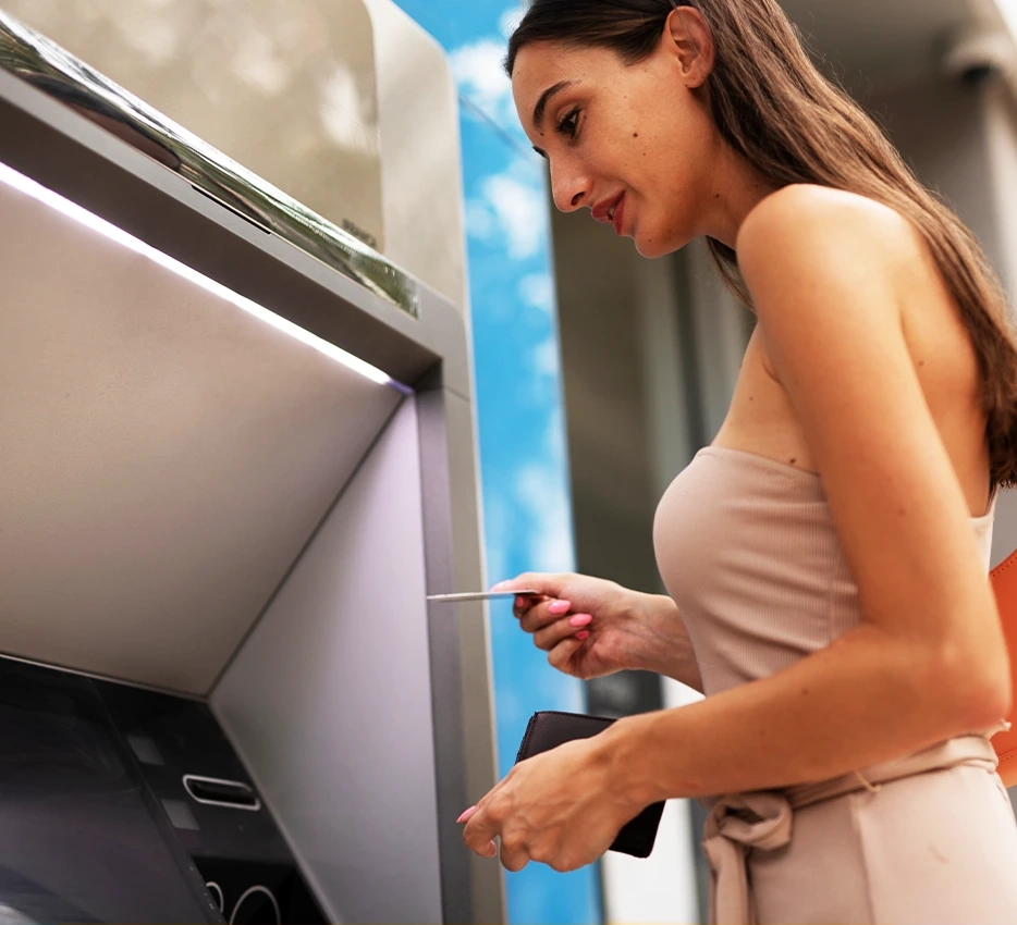 Customer using Posivex in-store POS terminal